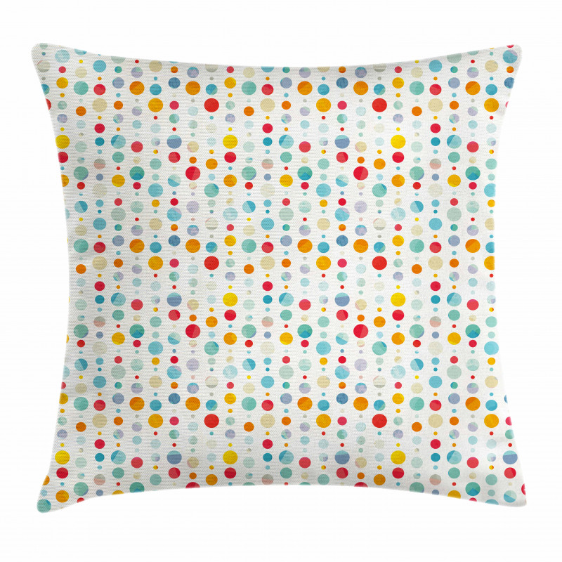 Colorful Large Dots Pillow Cover
