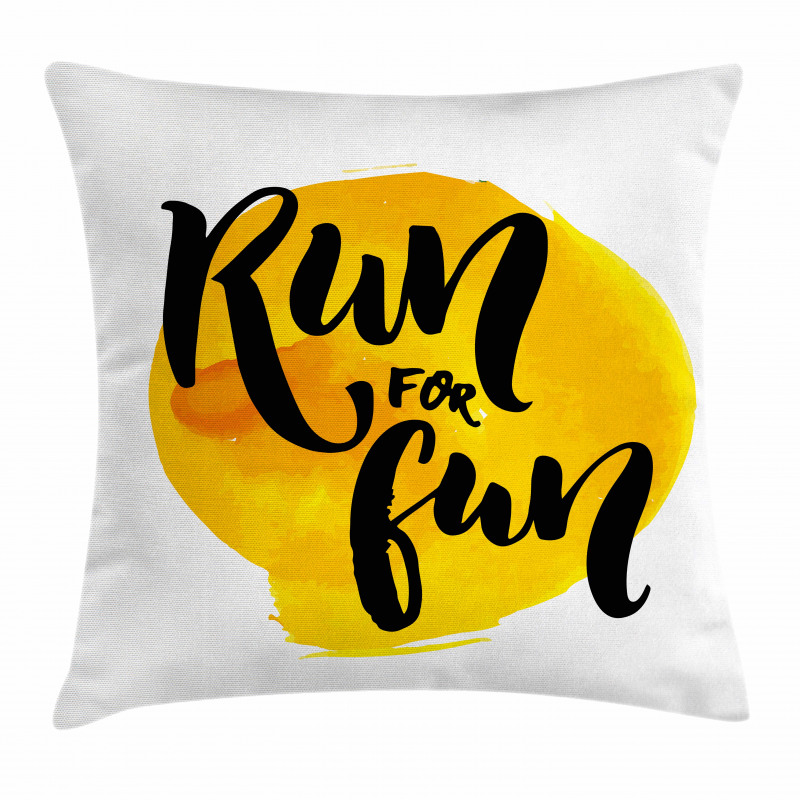 Run for Run Words Pillow Cover