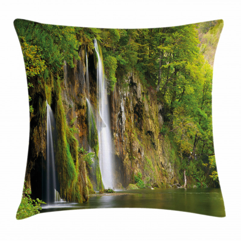 Majestic Waterfall River Pillow Cover
