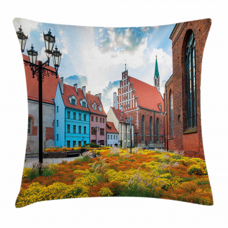 Old City Riga Latvia Pillow Cover