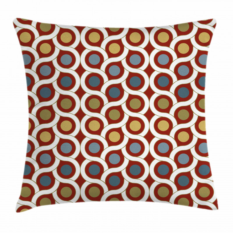 Circles Curvy Lines Pillow Cover