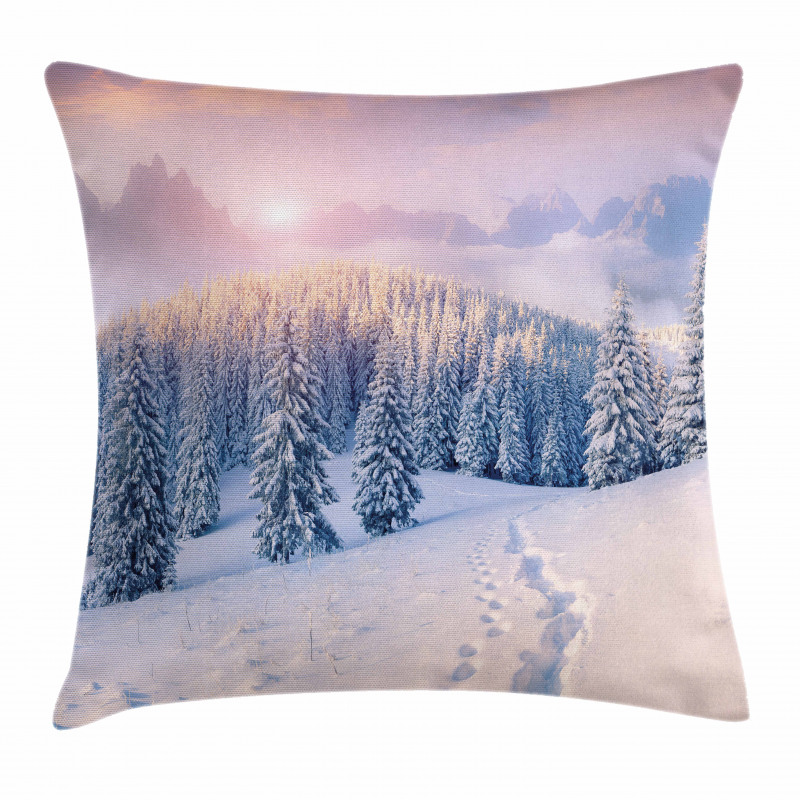 Idyllic Winter Morning Pillow Cover