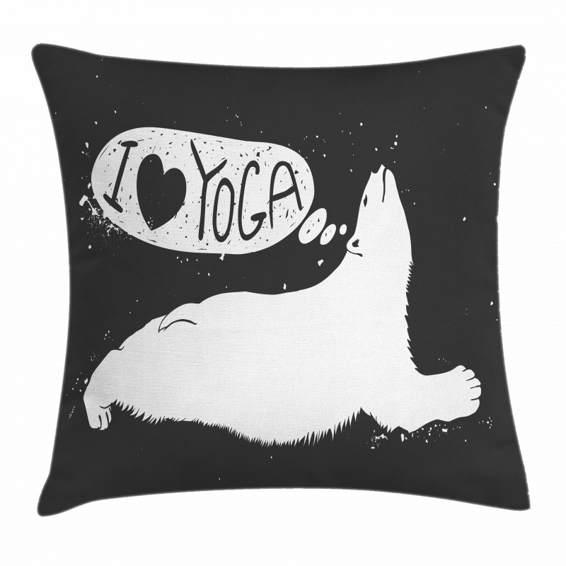 Polar Bear Grunge Pillow Cover