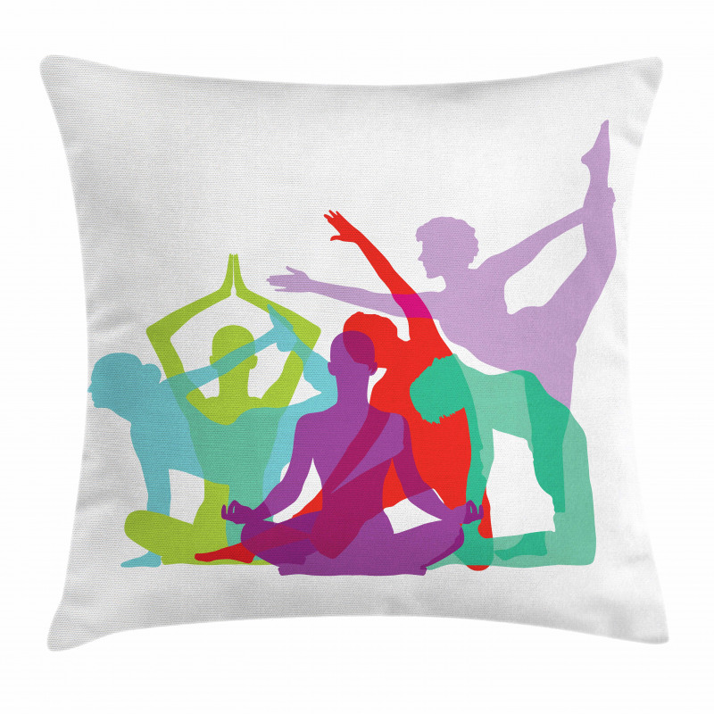 Poses Female Silhouettes Pillow Cover