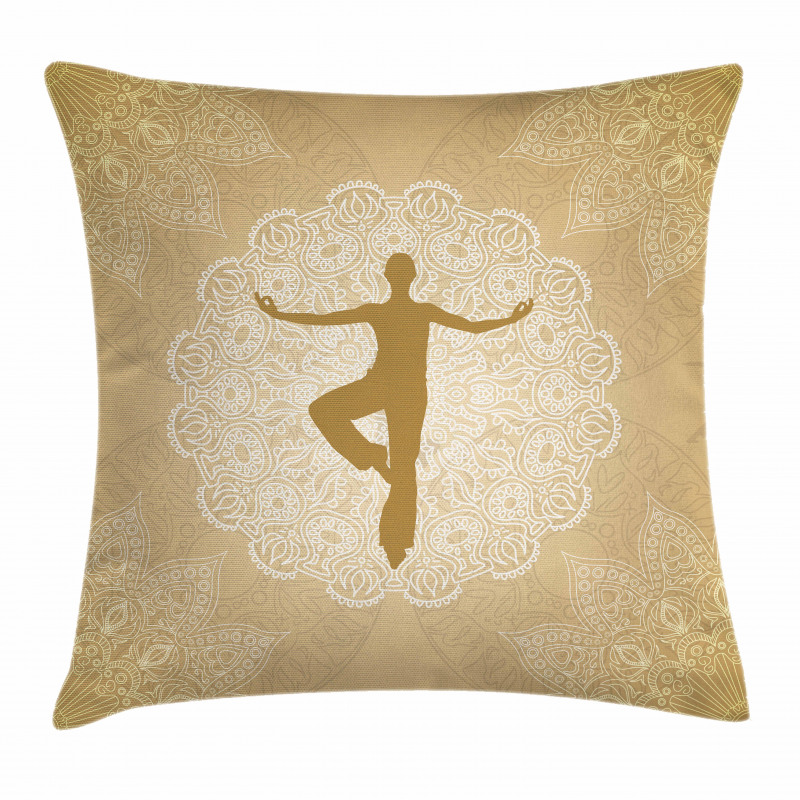 Mandala Man Posture Pillow Cover