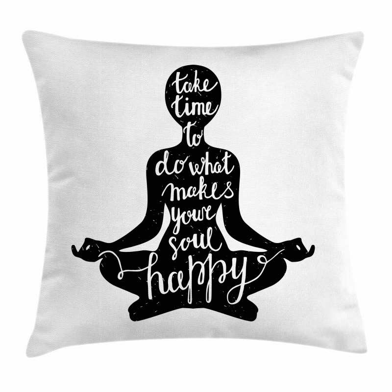 Silhouette with Writing Pillow Cover