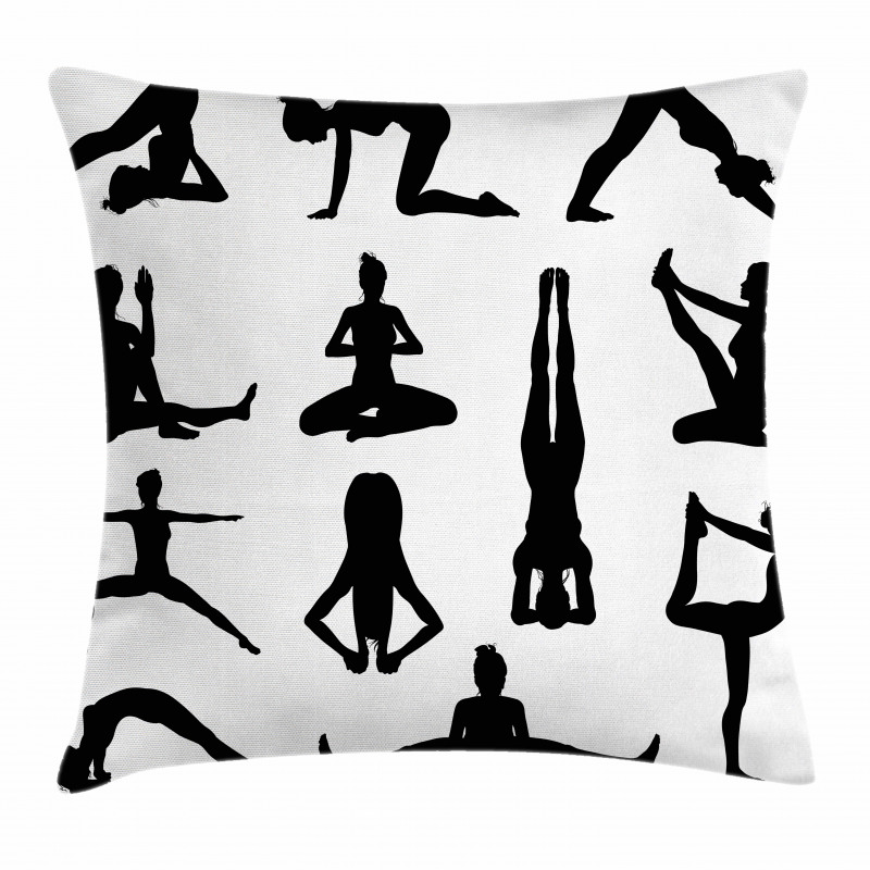 Asanas Forms Wellness Pillow Cover