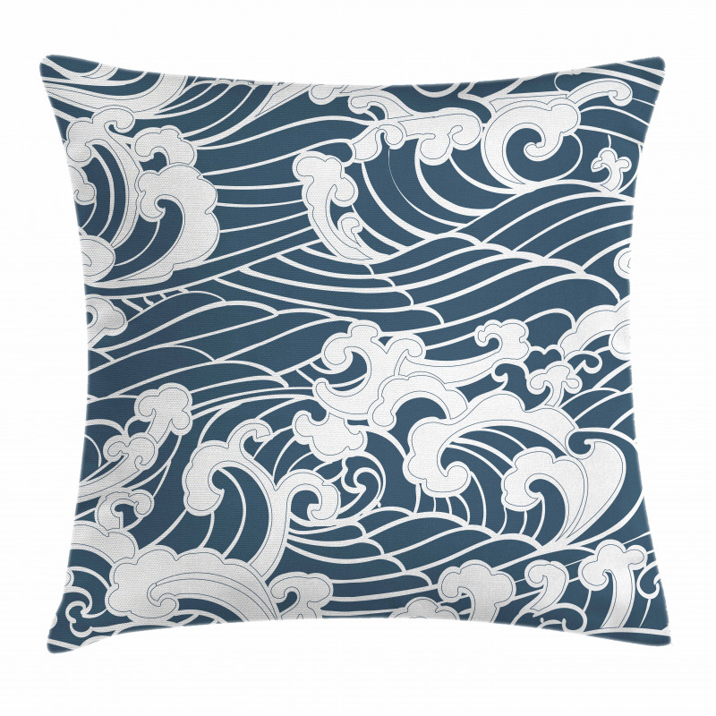 River Storm Retro Pillow Cover