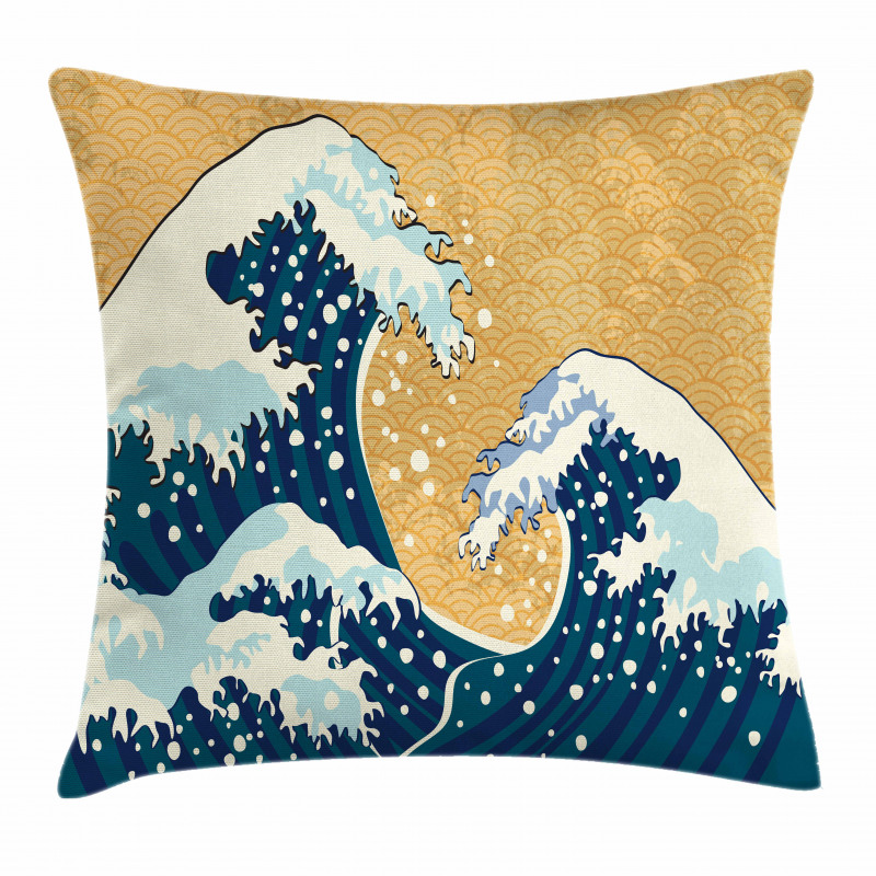 Foamy Sea Storm Pillow Cover