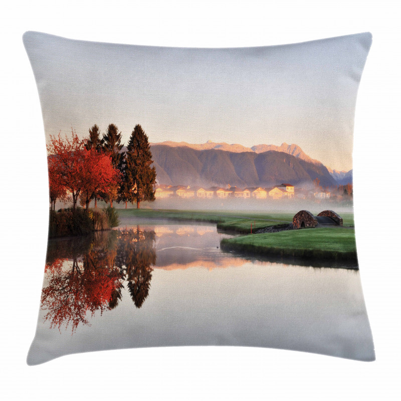 Idyllic Countryside View Pillow Cover
