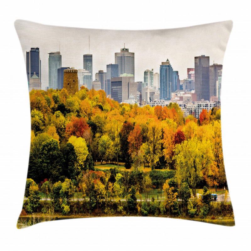 Montreal in Autumn Season Pillow Cover