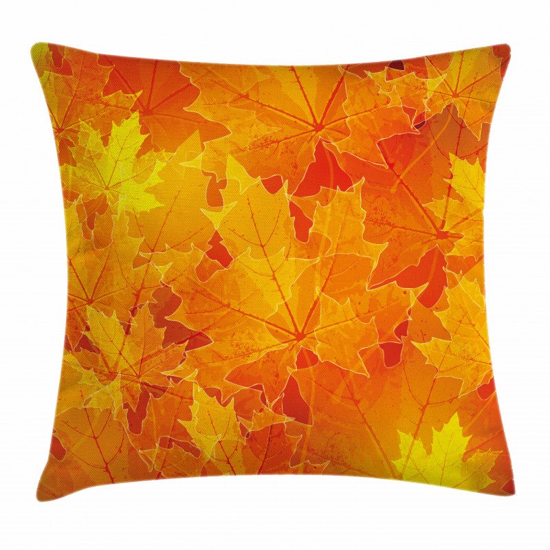 Maple Botany Foliage Leaf Pillow Cover