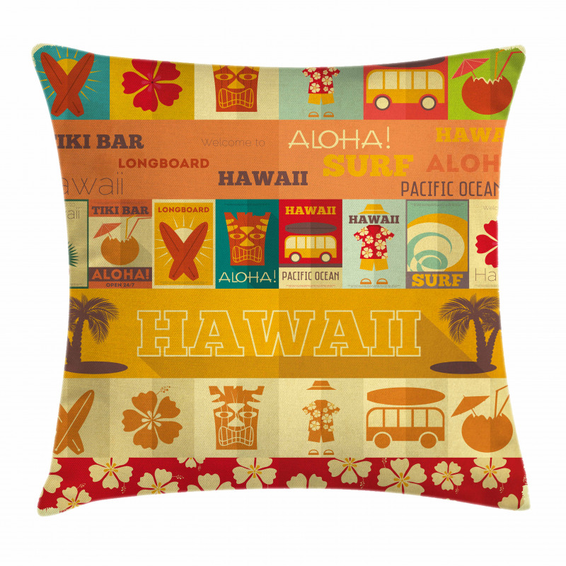 Old Travel Cards Pillow Cover