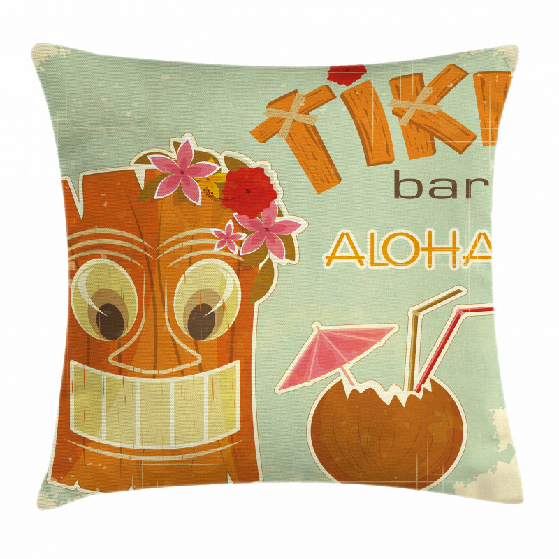 Drink Mask Flora Pillow Cover