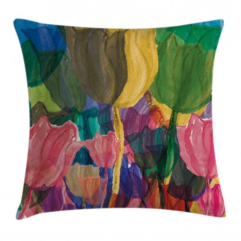Watercolor Garden Art Pillow Cover