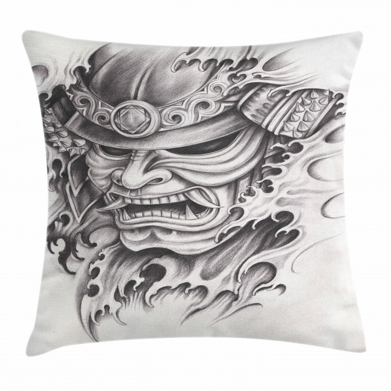 Warrior Samurai Art Pillow Cover