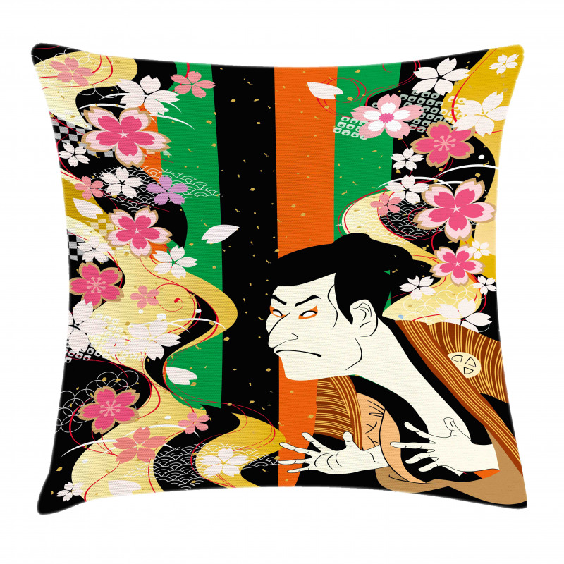 Actor Sakura Blooms Pillow Cover