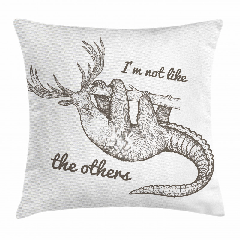 Animal Words Pillow Cover