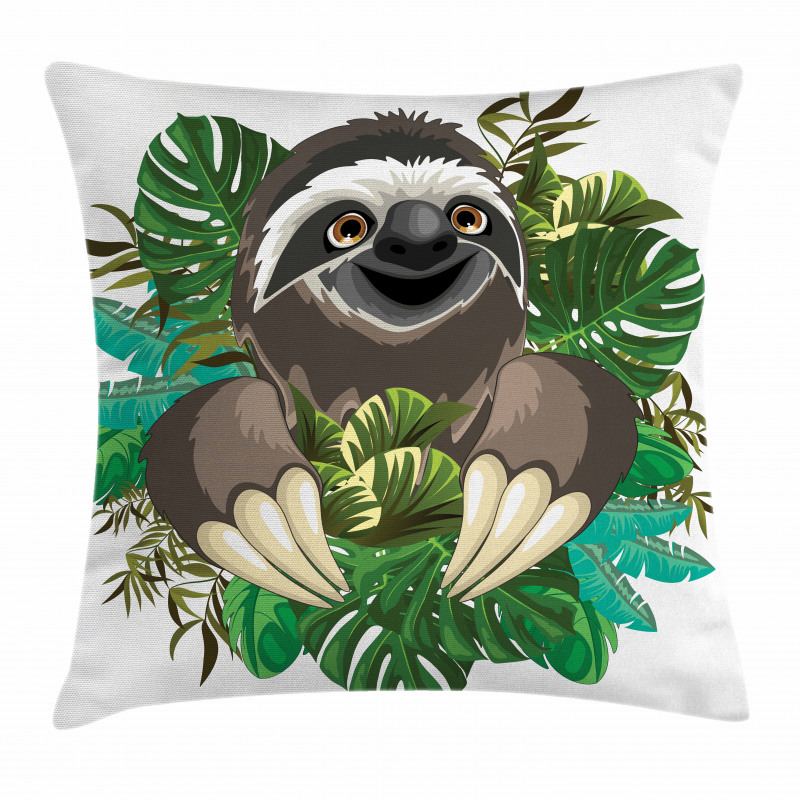 Cartoon Mammal Jungle Pillow Cover