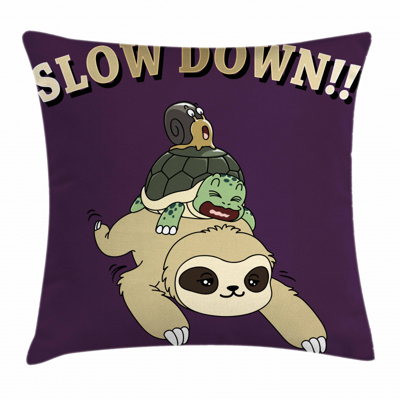 Funny Cartoon Scenery Pillow Cover