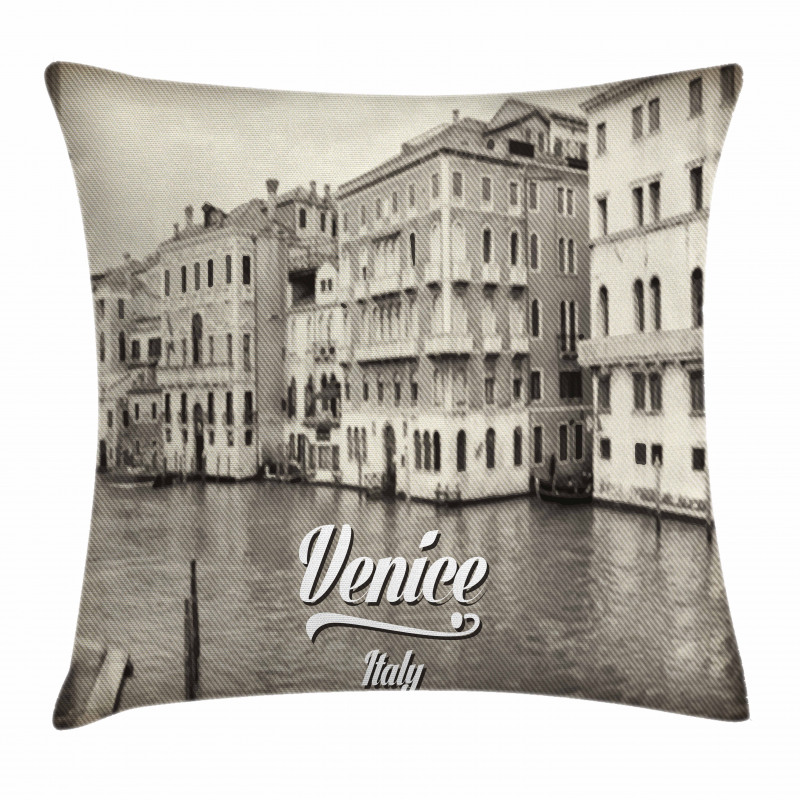 Old Venice Vintage Photo Pillow Cover