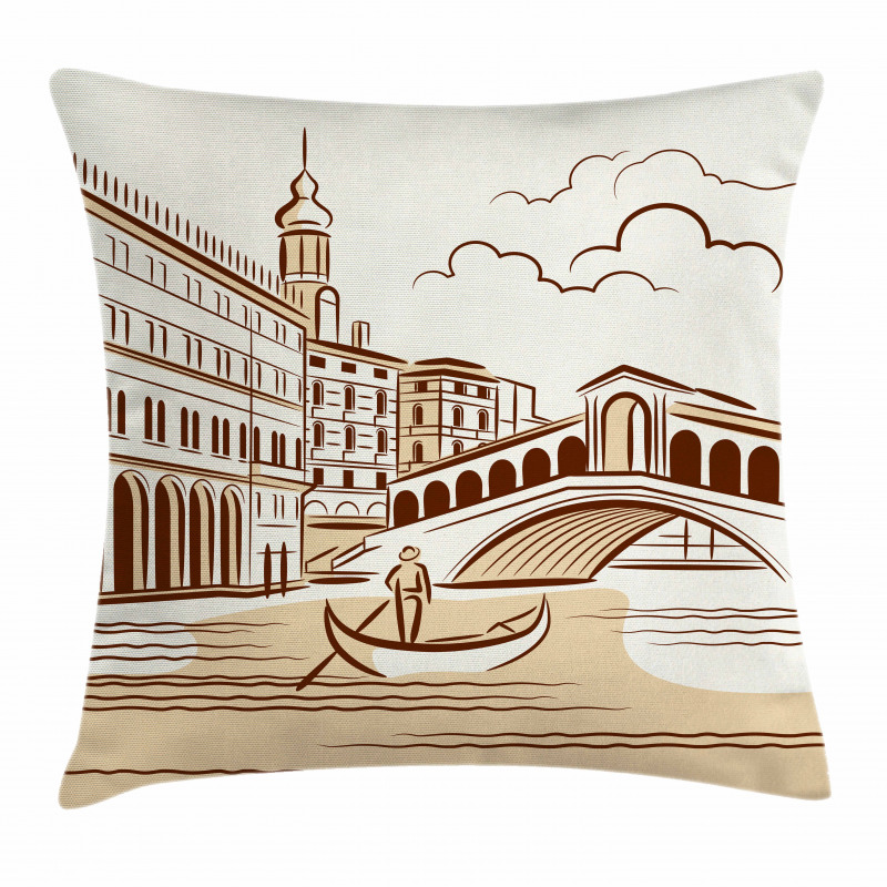 Venetian Landscape Art Pillow Cover