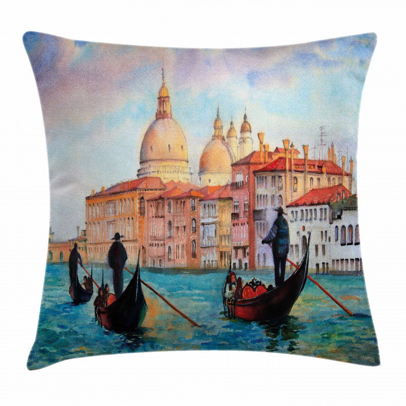 Watercolor Serene City Pillow Cover