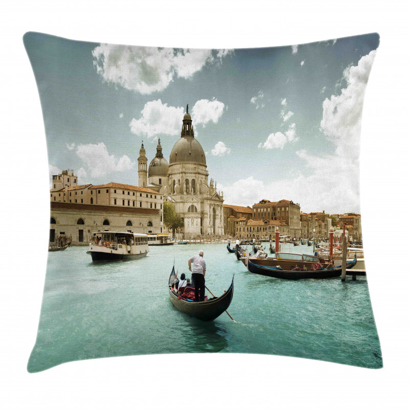 Grand Canal in Aerial View Pillow Cover