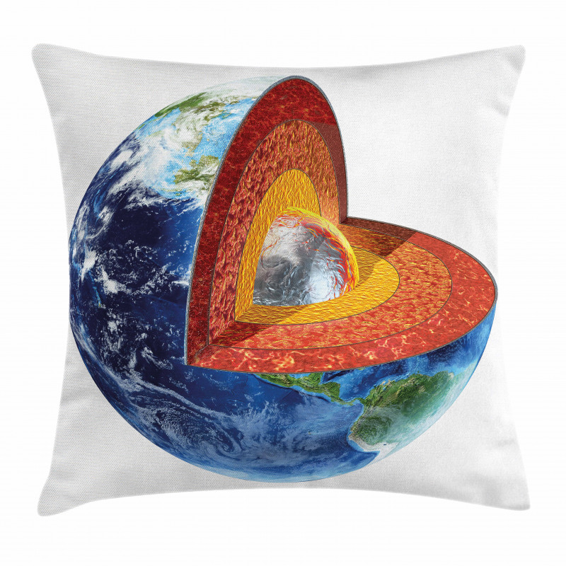 Earth Inner Core Science Pillow Cover