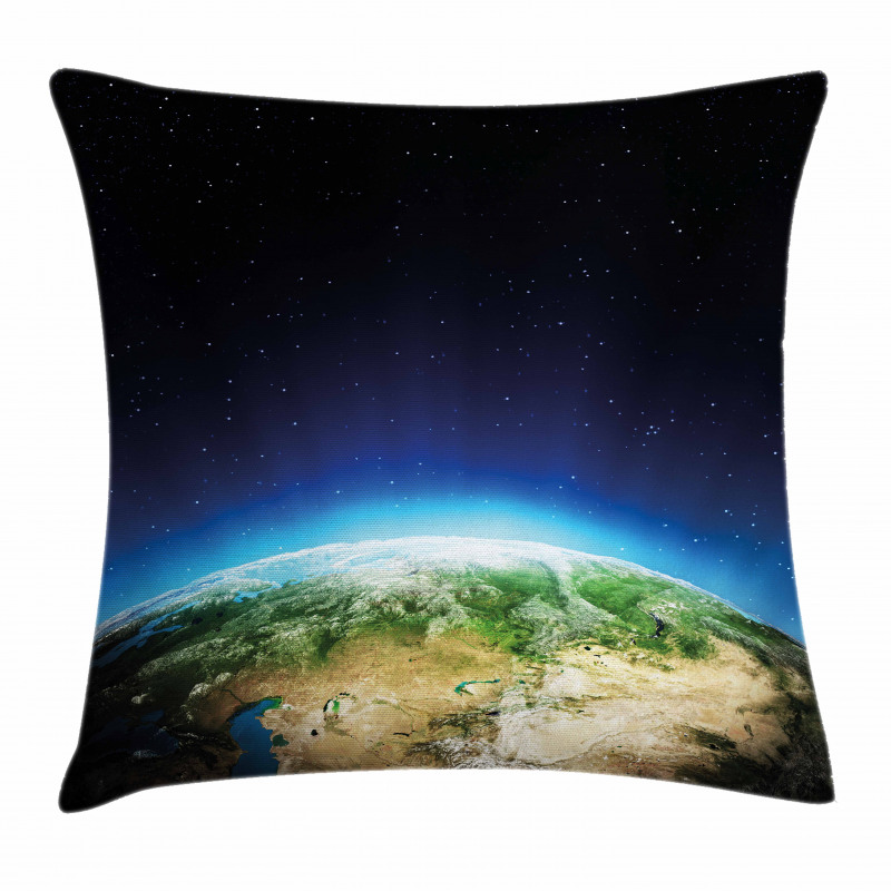 Russia from Space Sky Pillow Cover