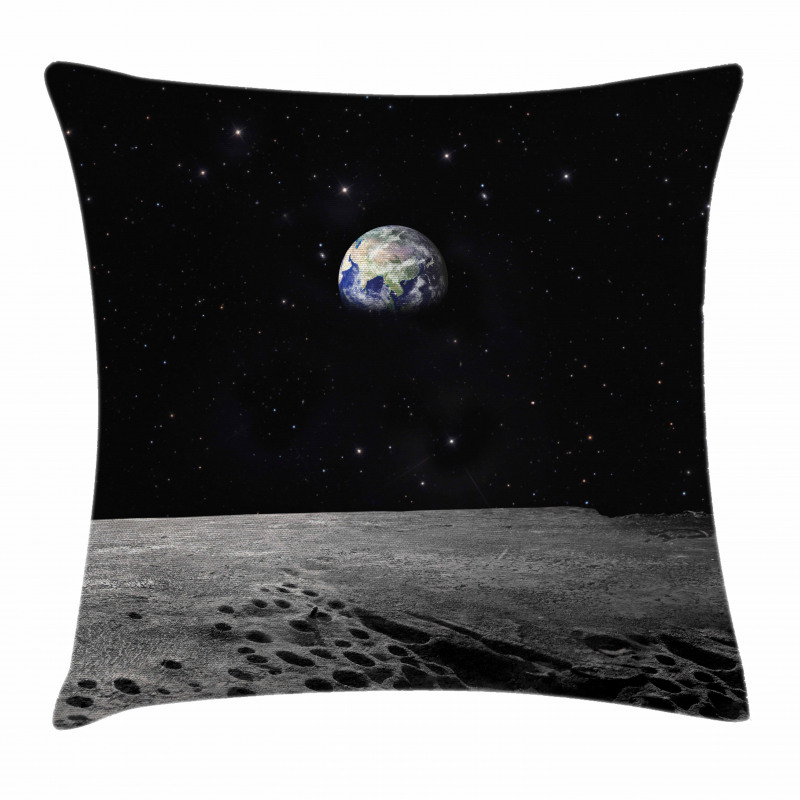 Planet Earth from Moon Pillow Cover