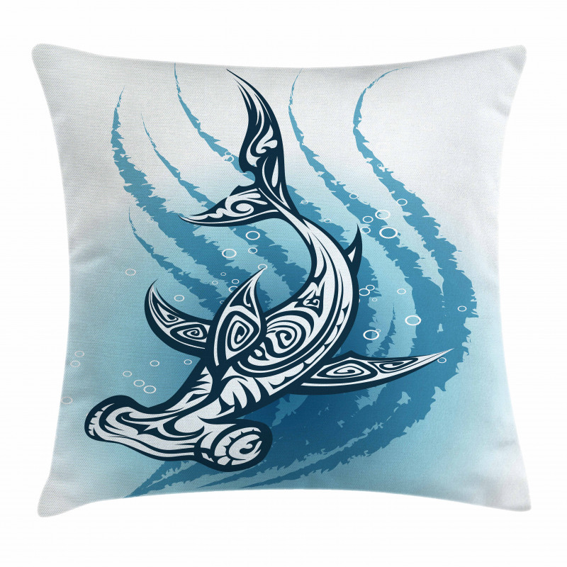 Hammerhead Fish Ornate Pillow Cover