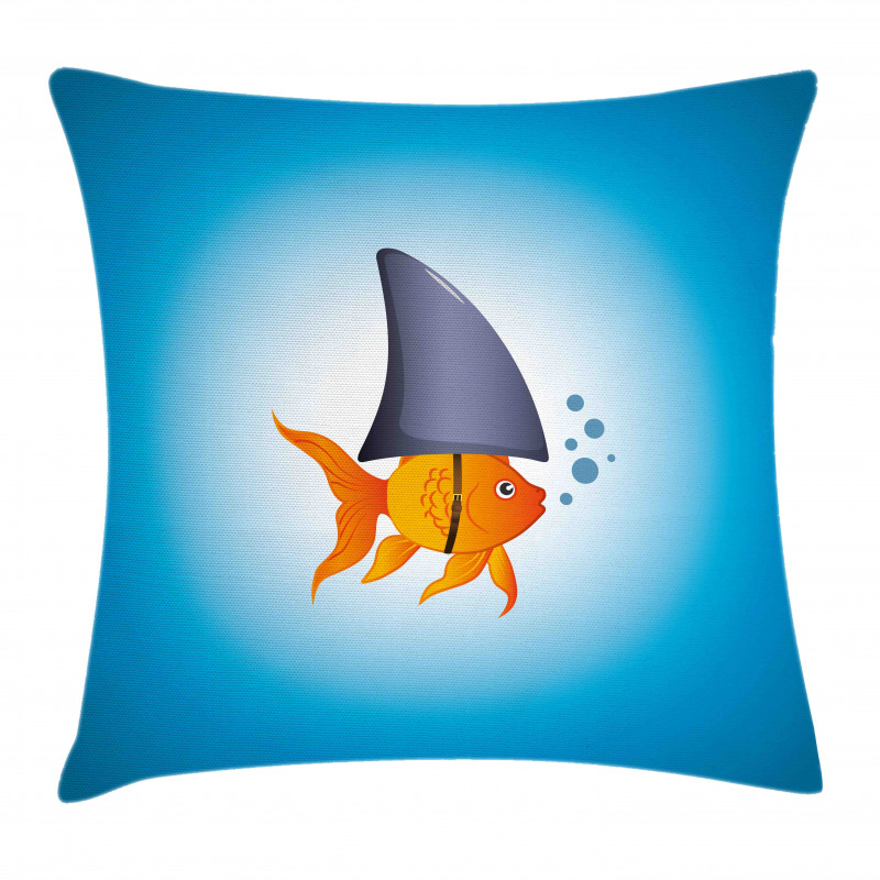 Little Fish Wearing Fin Pillow Cover