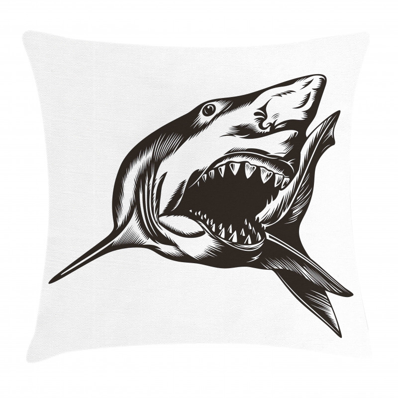 Wild Fish with Open Mouth Pillow Cover