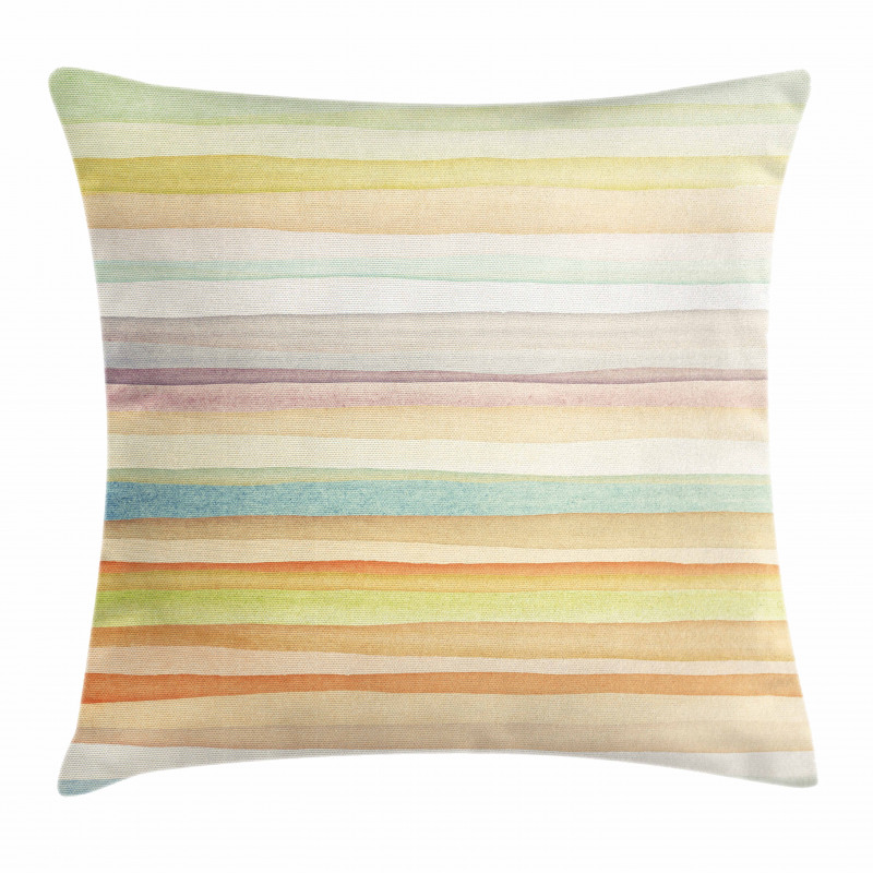 Stripes Watercolor Art Pillow Cover
