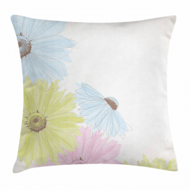 Colorful Gerbera Daisies Pillow Cover