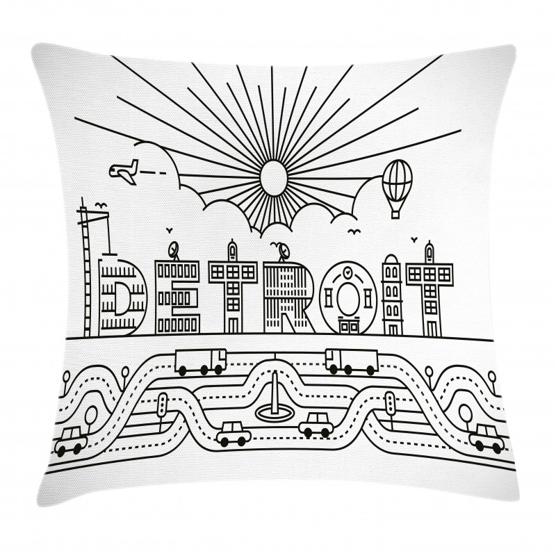 Building Letter Balloon Pillow Cover