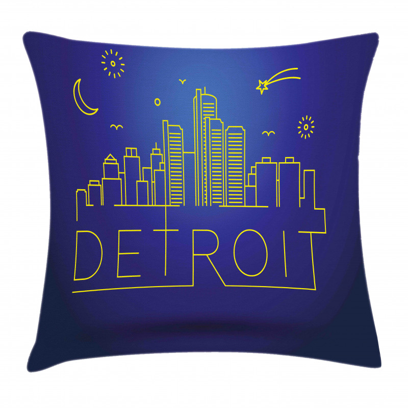 City Sky View Graphic Pillow Cover