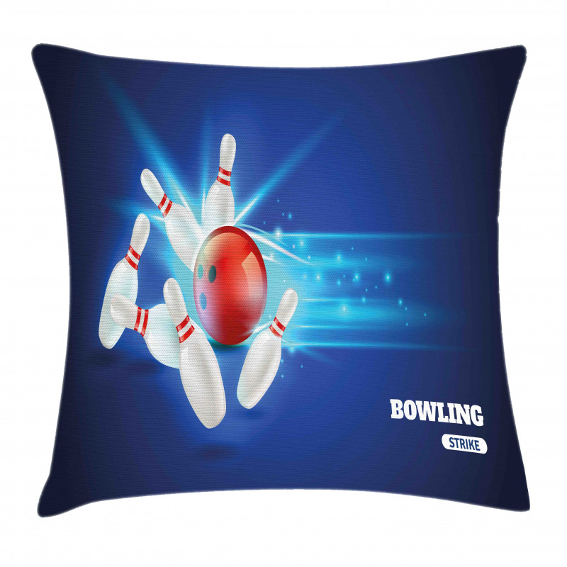 Strike Red Ball Pins Pillow Cover