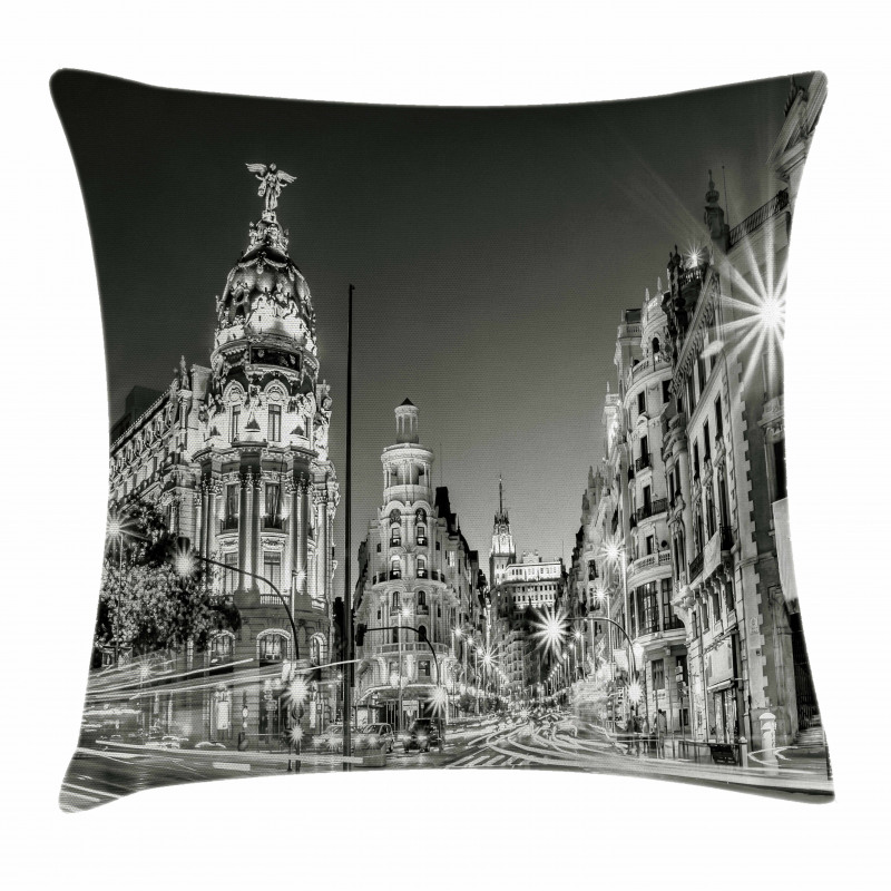Madrid at Night Pillow Cover