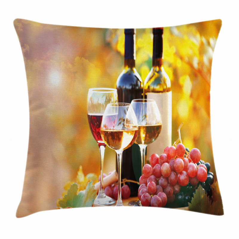 Wine Themed Grape Country Pillow Cover