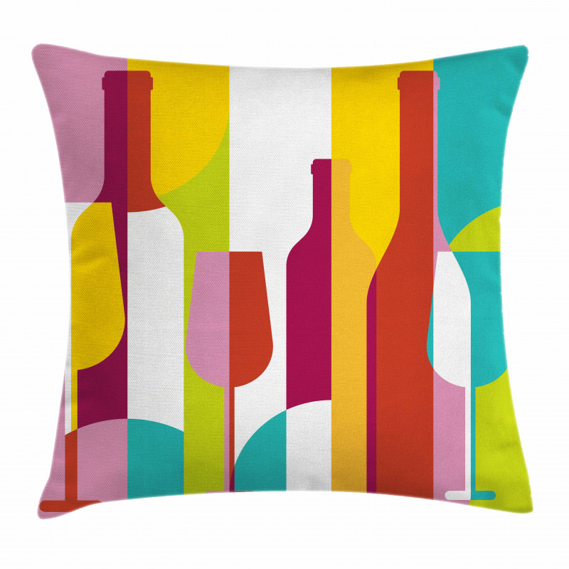 Colorful Abstract Drinks Pillow Cover
