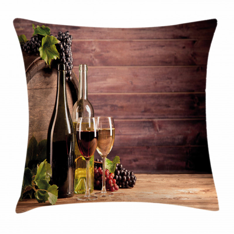 Rustic Viticulture Concept Pillow Cover