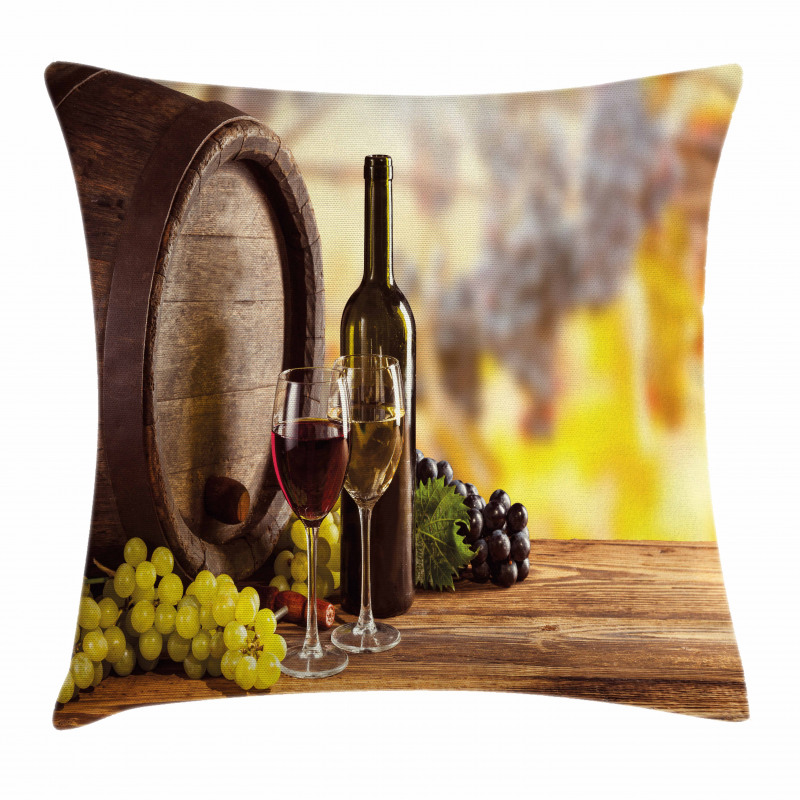 Red and White Wine Taste Pillow Cover