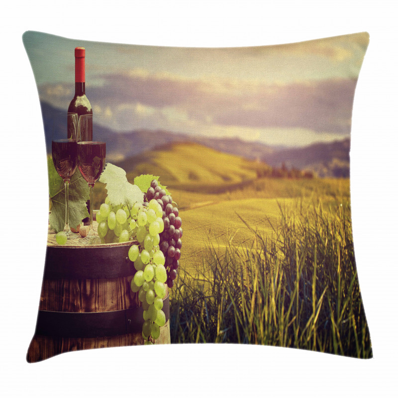 Italy Tuscany Vineyard Pillow Cover