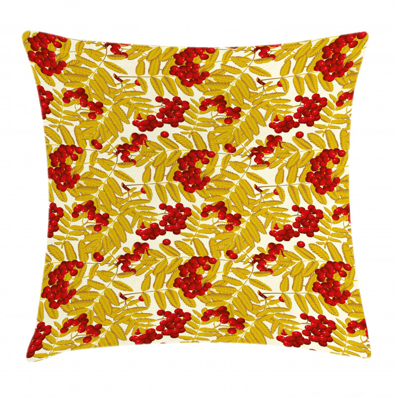 Juicy Ripe Fruits Leafage Pillow Cover