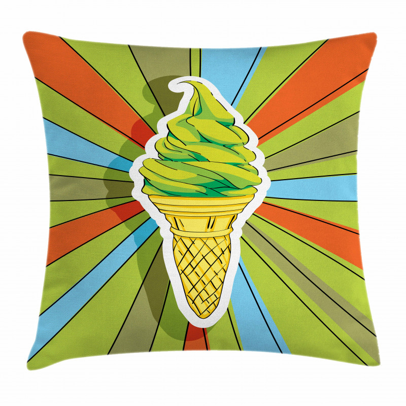 Ice Cream on a Cone Pillow Cover