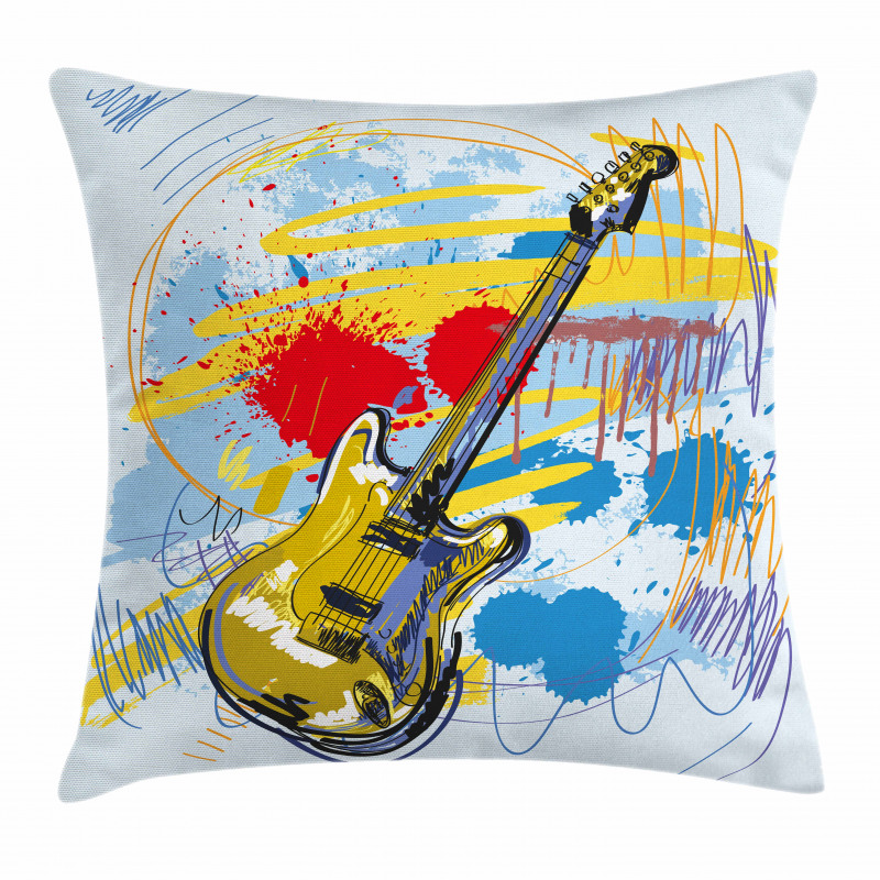Abstract Musical Instrument Pillow Cover