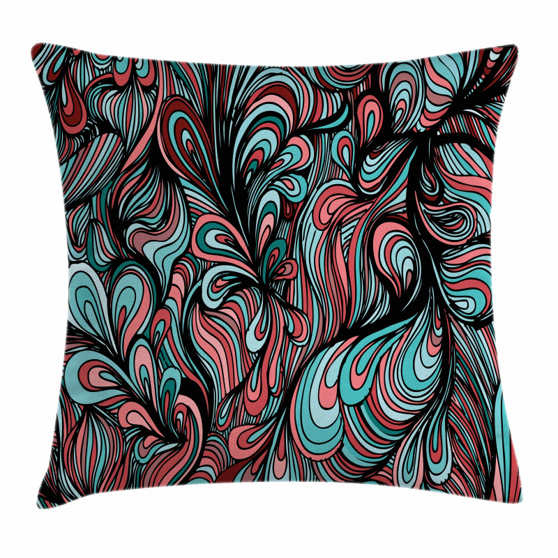 Shapes with Dim Colors Pillow Cover