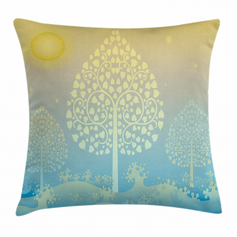 Oriental Trees Thai Design Pillow Cover